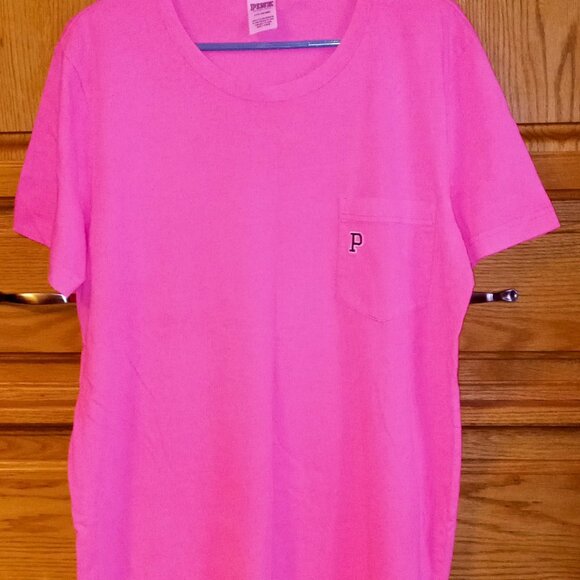 NWOT Victoria's Secret Women's Pink Short Sleeve Atomic Pink/Pink Fire Tee - Picture 3 of 8